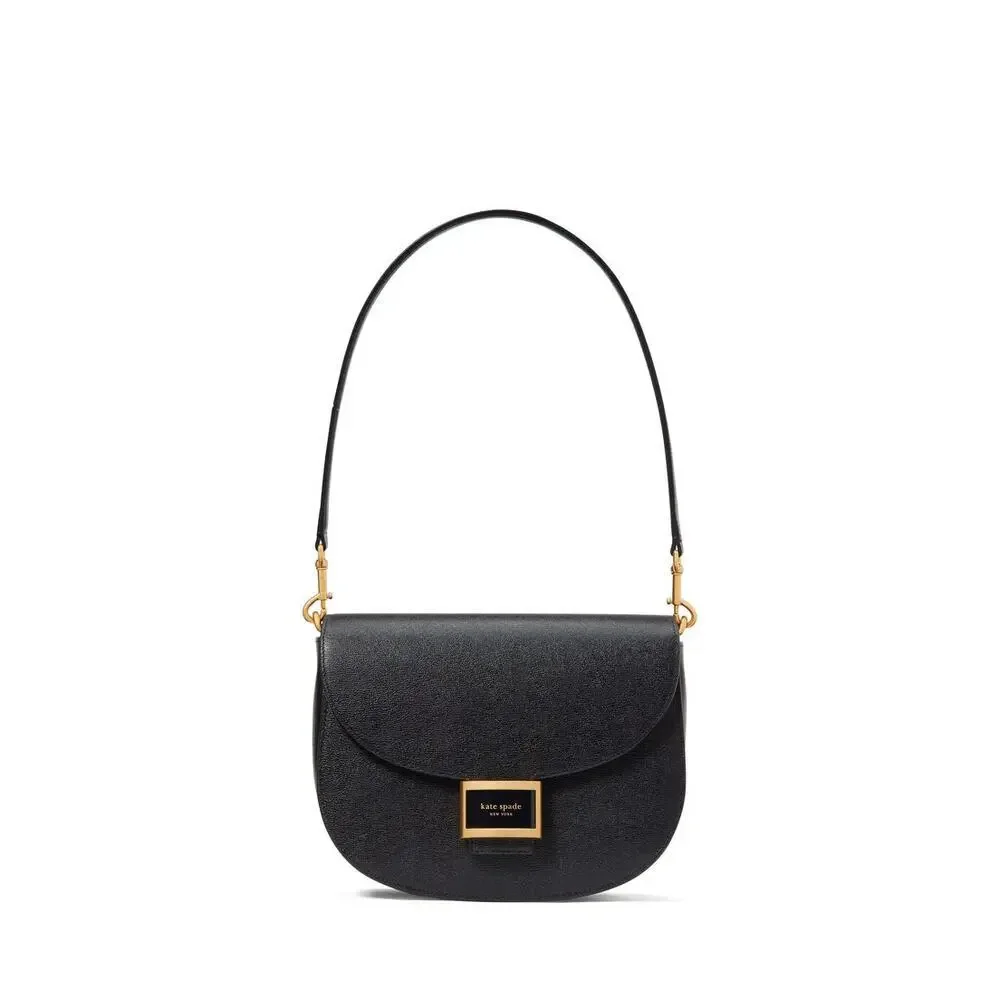 Kate Spade Saddle Bag Katy Convertible Leather Black